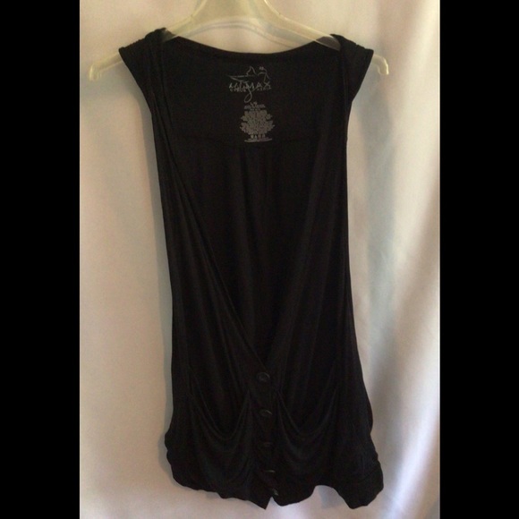 Miley Cyrus/Max Azria Slouchy Black Vest Size Large - Picture 1 of 5